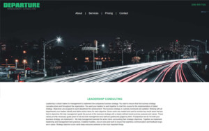 Screenshot of Departure Execution's website homepage