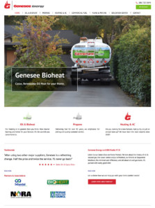 Screenshot of Genesee Energy's website homepage