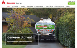 Screenshot of Genesee Energy's website homepage