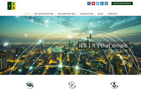 Screenshot of IEB's website homepage