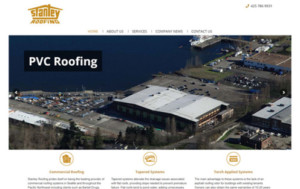 Screenshot of Stanley Roofing's website homepage