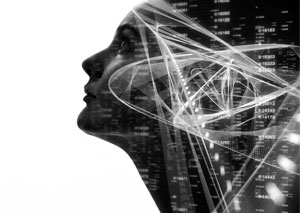 web-development-thumbnail Double exposer side portrait of a woman with an abstract digital design in her silhouette
